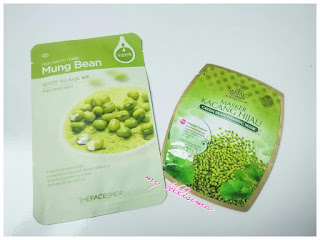 Download My Bellisima Review The Face Shop Mung Bean Mask Sheet Sariayu Masker Kacang Hijau PSD Mockup Templates
