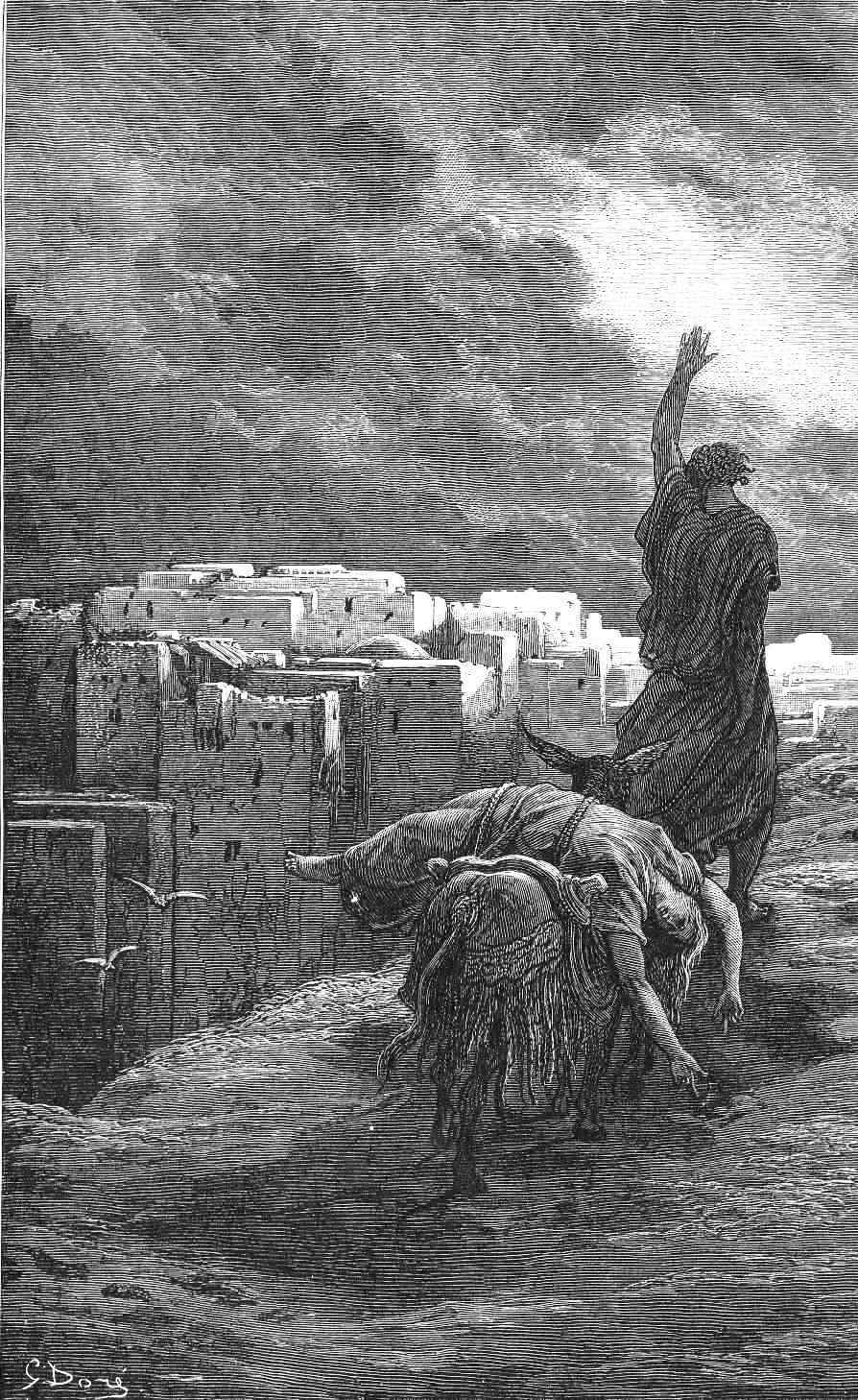 Levite calling for vengeance for the gang-rape murder of his concubine