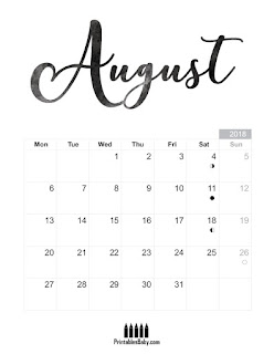 Free Printable Calendar August 2018 Free Printable Calendar August 2018