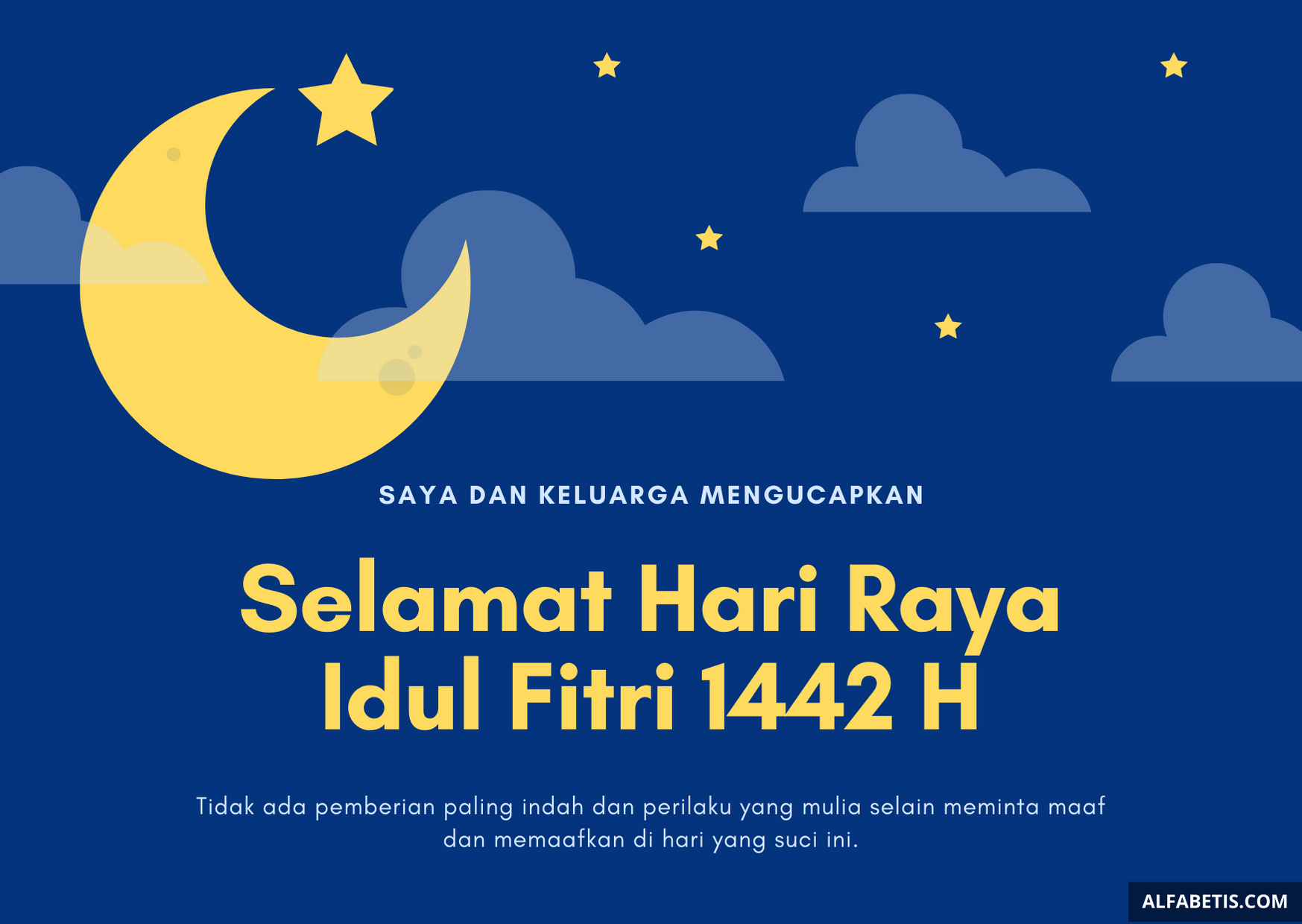 Kartu ucapan selamat hari raya idul fitri 2021