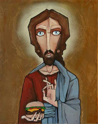 Jesus loves hamburgers picture
