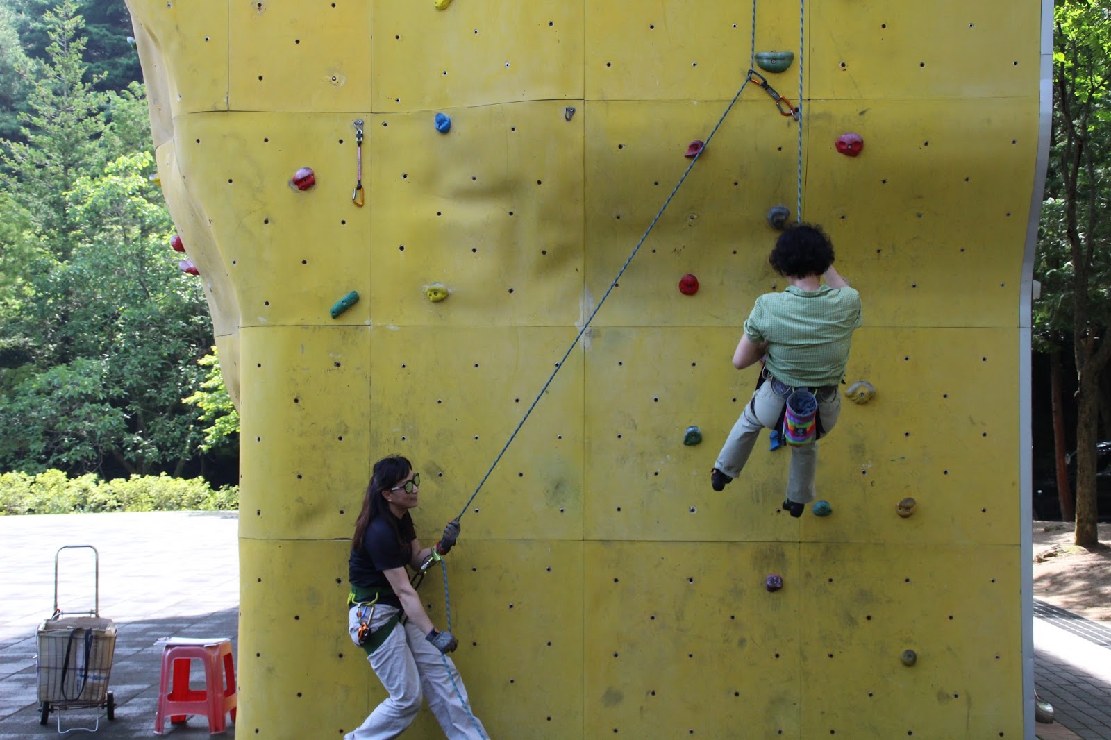 Extreme Sport in South Korea Artificial Rock Climbing Wall in Palgong