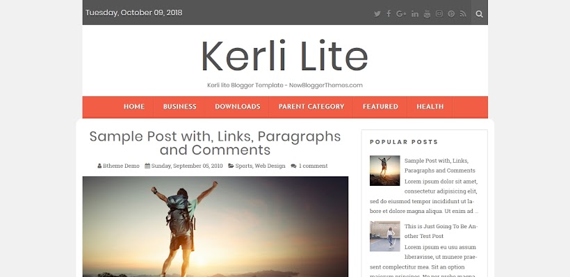 Kerli lite Free Blogger Template