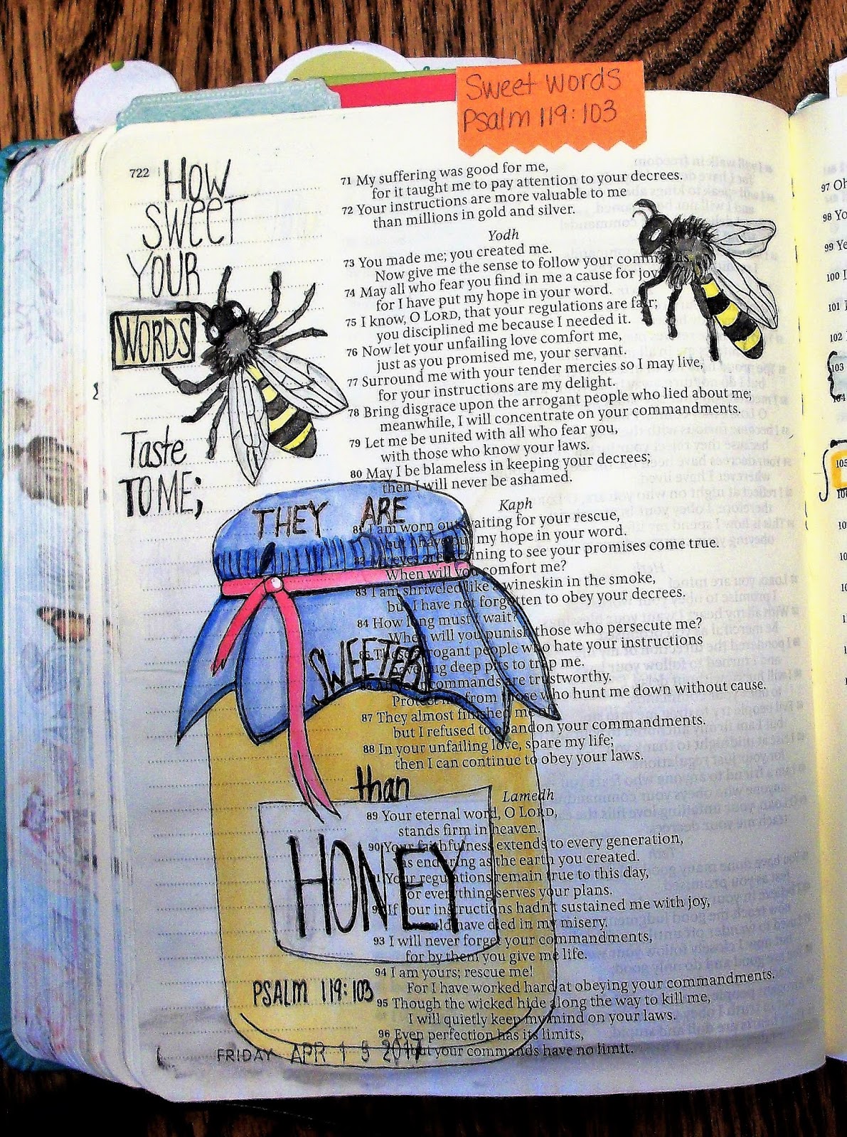 For the Love of Cardmaking: Bible Art using Psalm 119:103