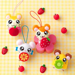 Japan Fruit Hamtaro Hamster Mascot Set