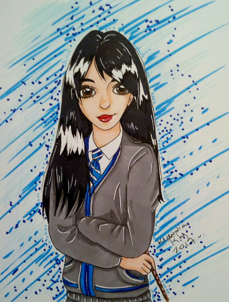 fan art Cho Chang i scena z filmu.