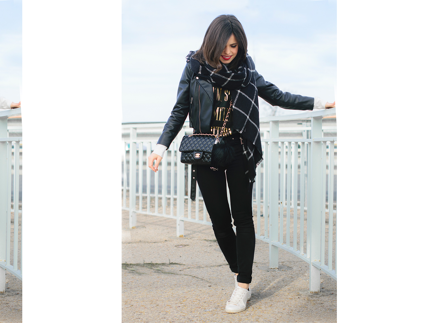 Look con biker y sneakers ponteunostacones