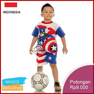 NAG223 Setelan Anak Laki Laki 2 9 Tahun Motif Bmgshop