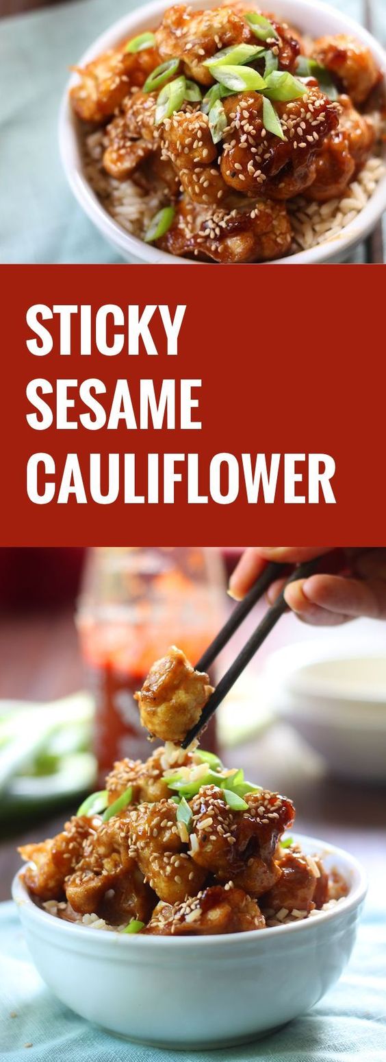 Sticky Sesame Cauliflower