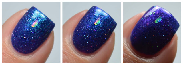 blue to purple nail polish