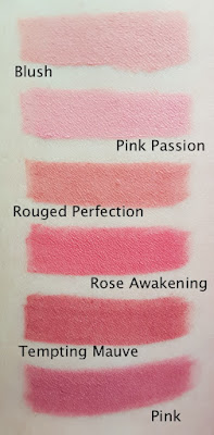 Avon True Colour Perfectly Matte Lipstick Blushed Shades swatches