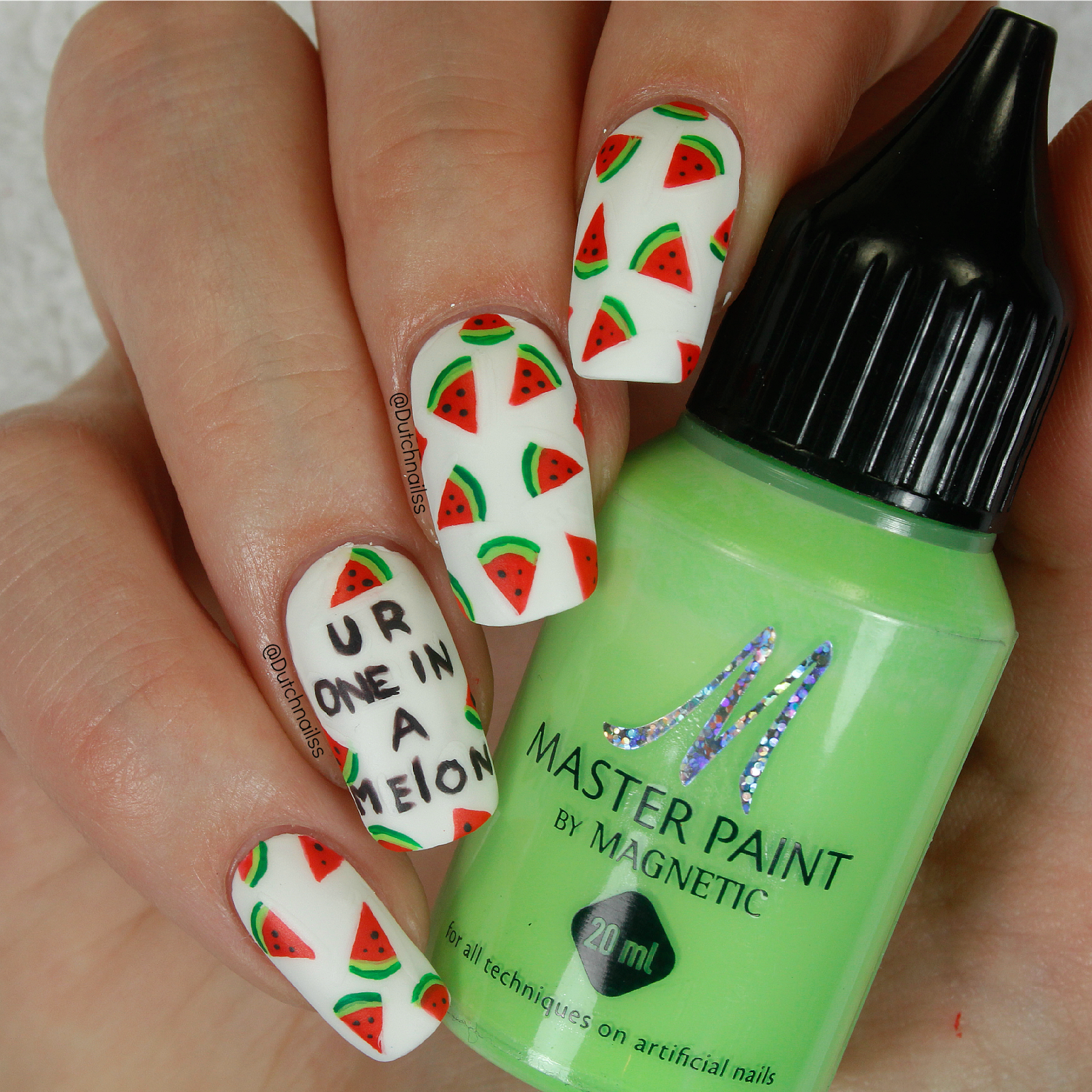 Dutchnailss: #146 U R one in a MELON | Melon nailart
