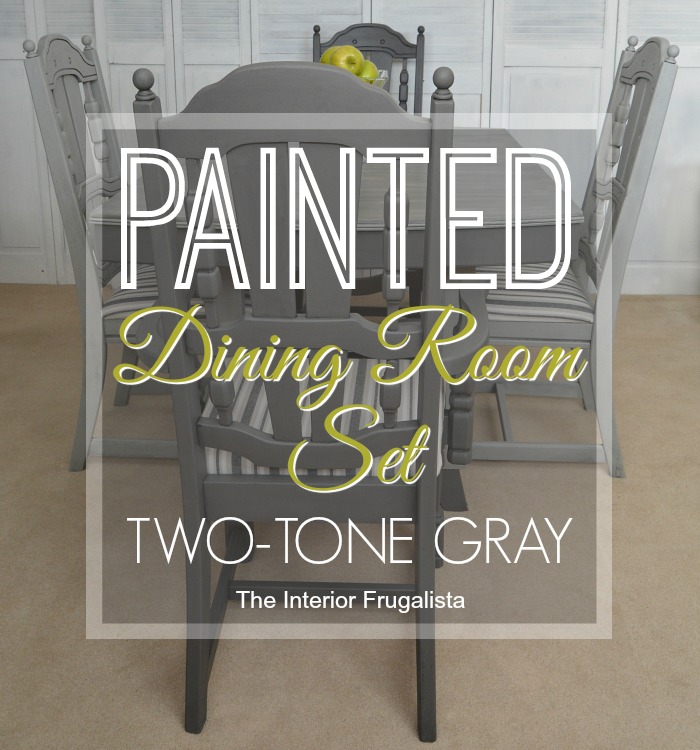 Painted Dining Room Set Dry Brushed Two, How To Paint Dining Room Table Gray