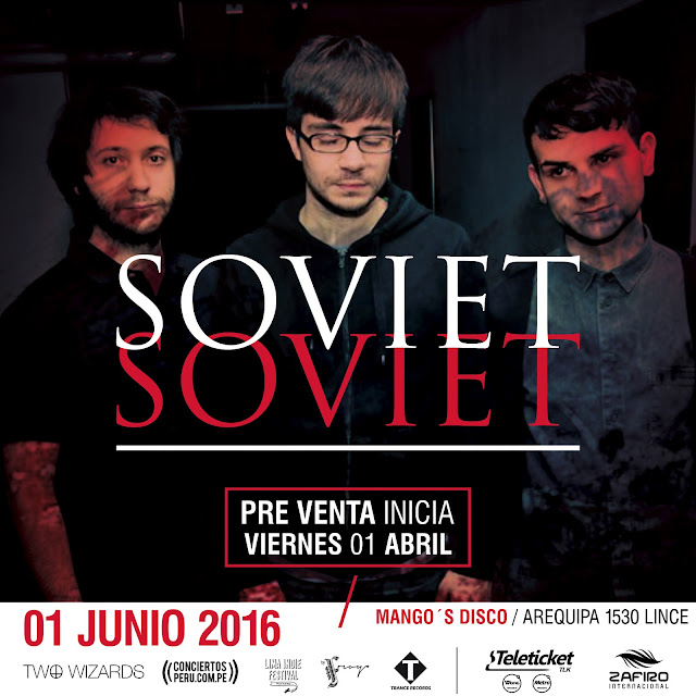 Soviet Soviet en Lima 2016 Banda italiana ofrecerá único concierto en