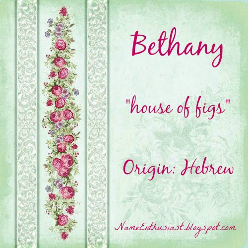 Name Enthusiast Girls Name Bethany
