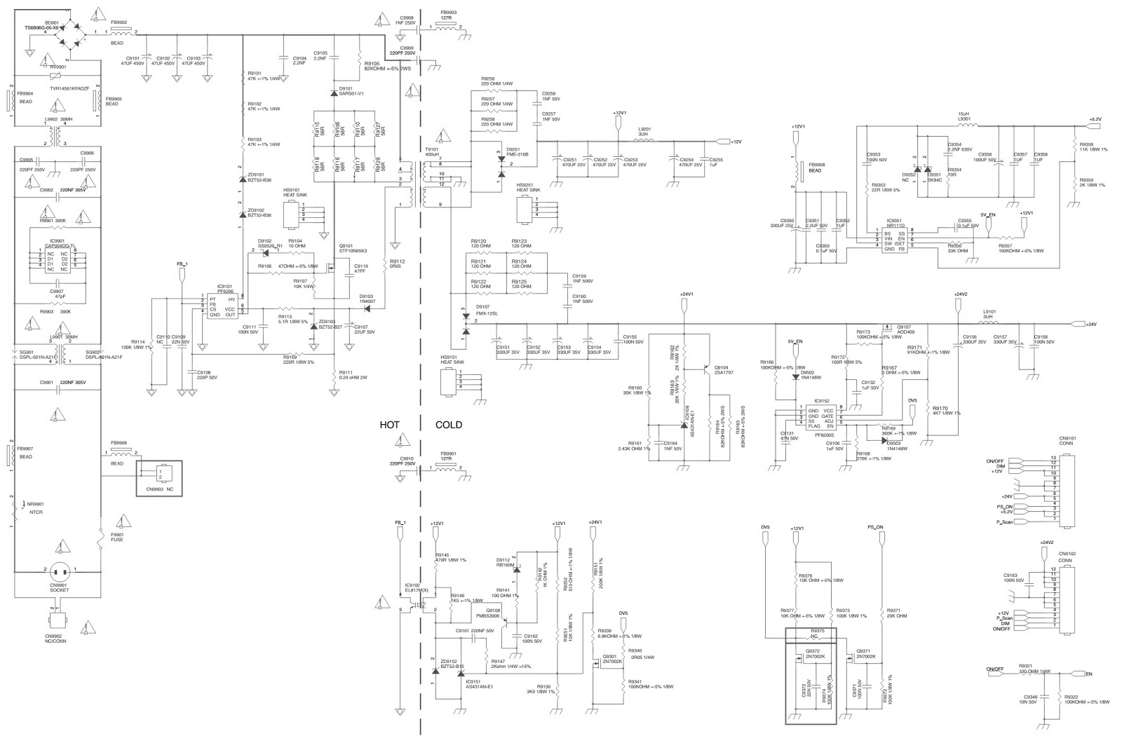 Electro help: A715G5793 - Philips LED LCD TV - SMPS - Circuit Diagram