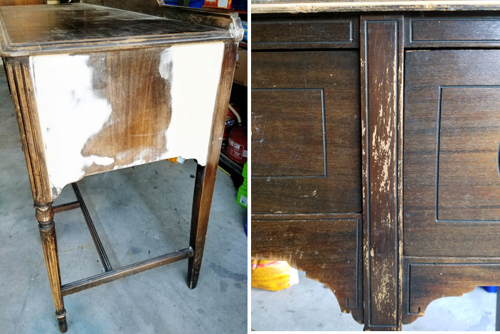 how to paint a vintage piece of furniture