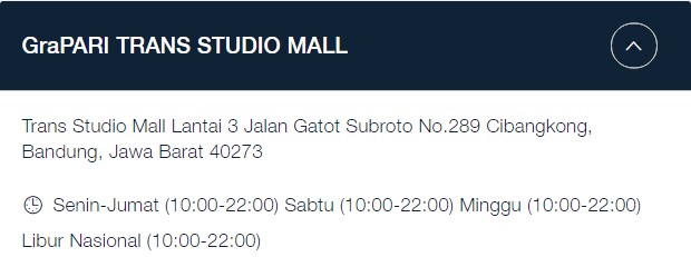 Alamat GraPARI Telkomsel Bandung: Trans Studio Mall Alamat GraPARI Telkomsel Bandung: Trans Studio Mall