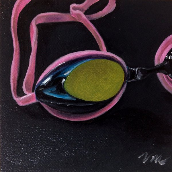VP Miller Fine Art "Swim Goggles" Alla Prima Oil Painting