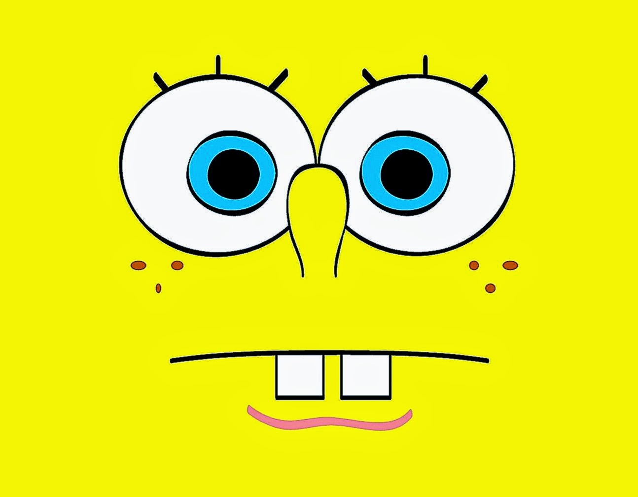 New Cartoon Spongebob Face Wallpaper HD for Desktop Background