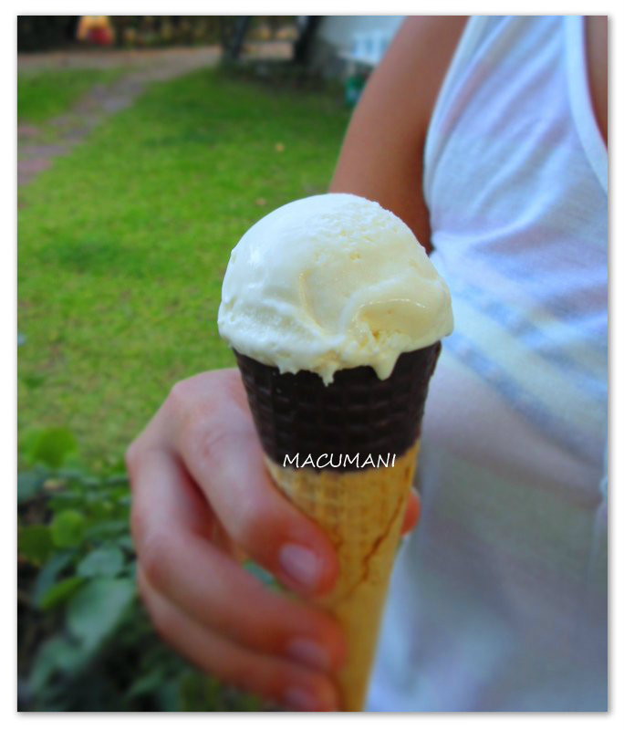 Helado de chocolate blanco