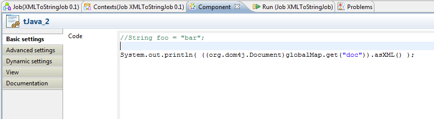 Bekwam Blog: Creating Internal XML Documents in Talend Open Studio