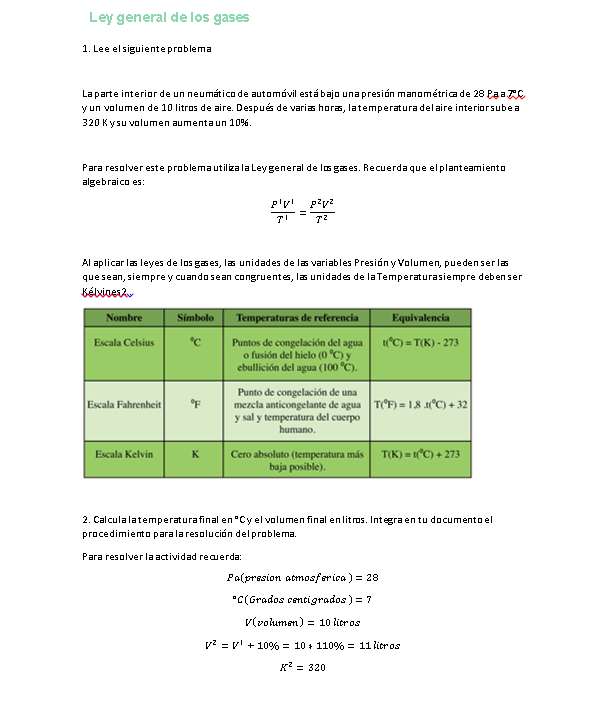 Apoyo educativo Prepa en linea Ley General de los Gases
