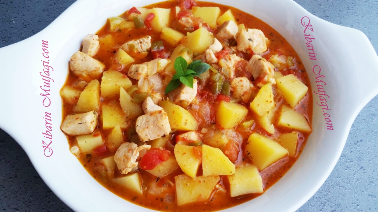 Tavuk etli patates yemeği tarifi Kibarin Mutfagi