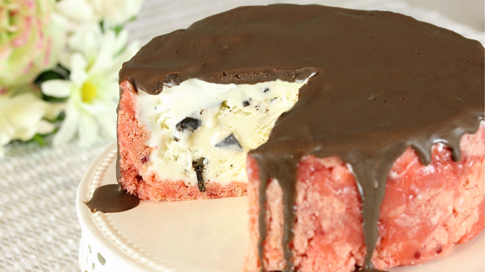 STRAWBERRY BROWNIE ICE CREAM CAKE In Good Flavor Great