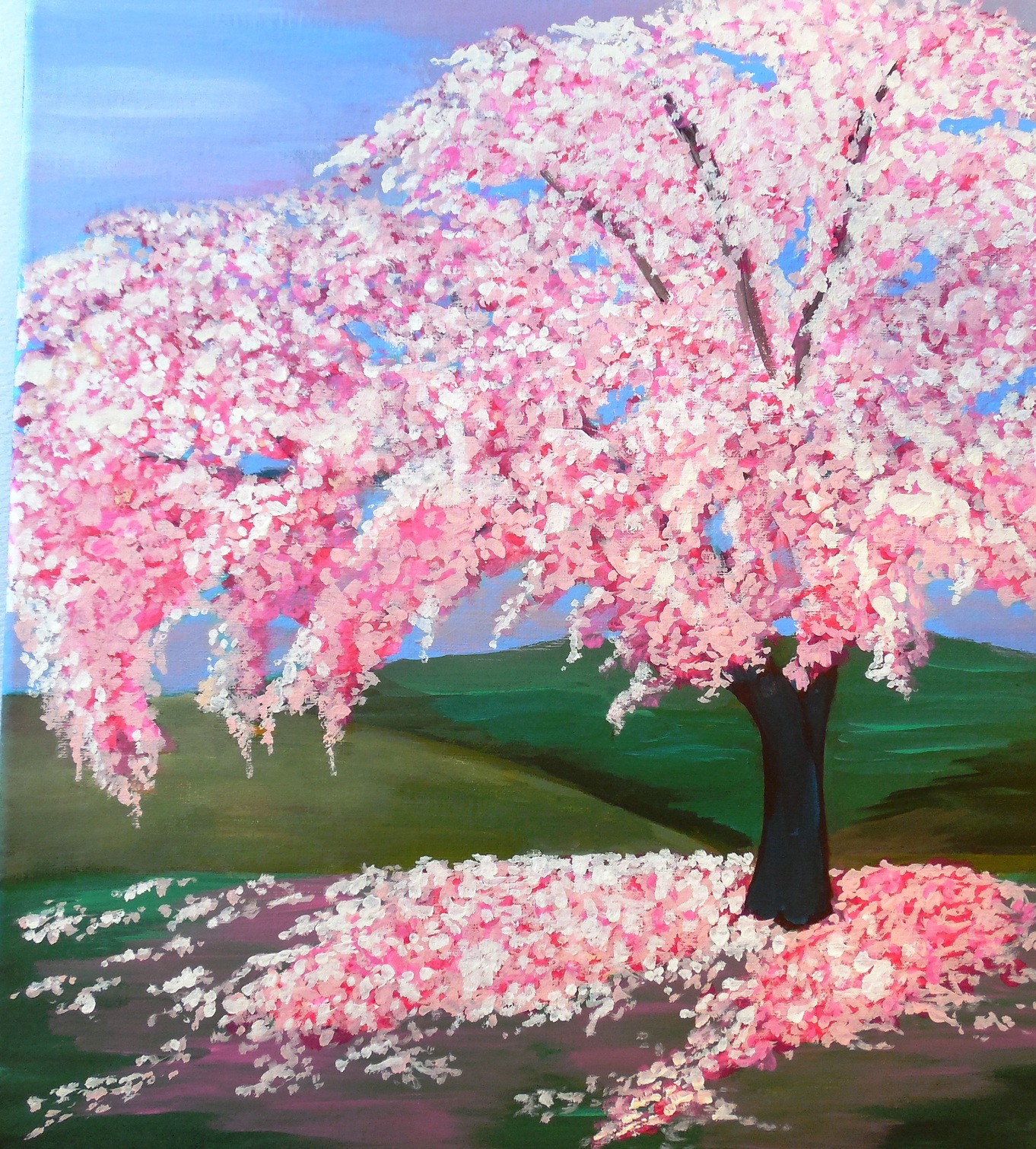 Как нарисовать дерево сакуры. Дерево Сакуры Геншин. Сакура Канзай. Сакура дерево нарисованное. Сакура рисунок.