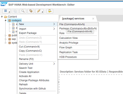 SAP HANA XS Classic, Develop your first SAP HANA XSC Application