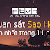 Quan sát Sao Hỏa tốt nhất vào 22/5 năm 2016