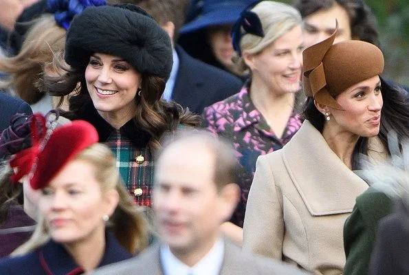 Queen Elizabeth, Duchess Camilla, Catherine, Duchess of Cambridge, Prince Harry, Meghan Markle, Sophie, Countess of Wessex, Lady Louise Windsor, Princess Anne, Princess Eugenie and Princess Beatrice