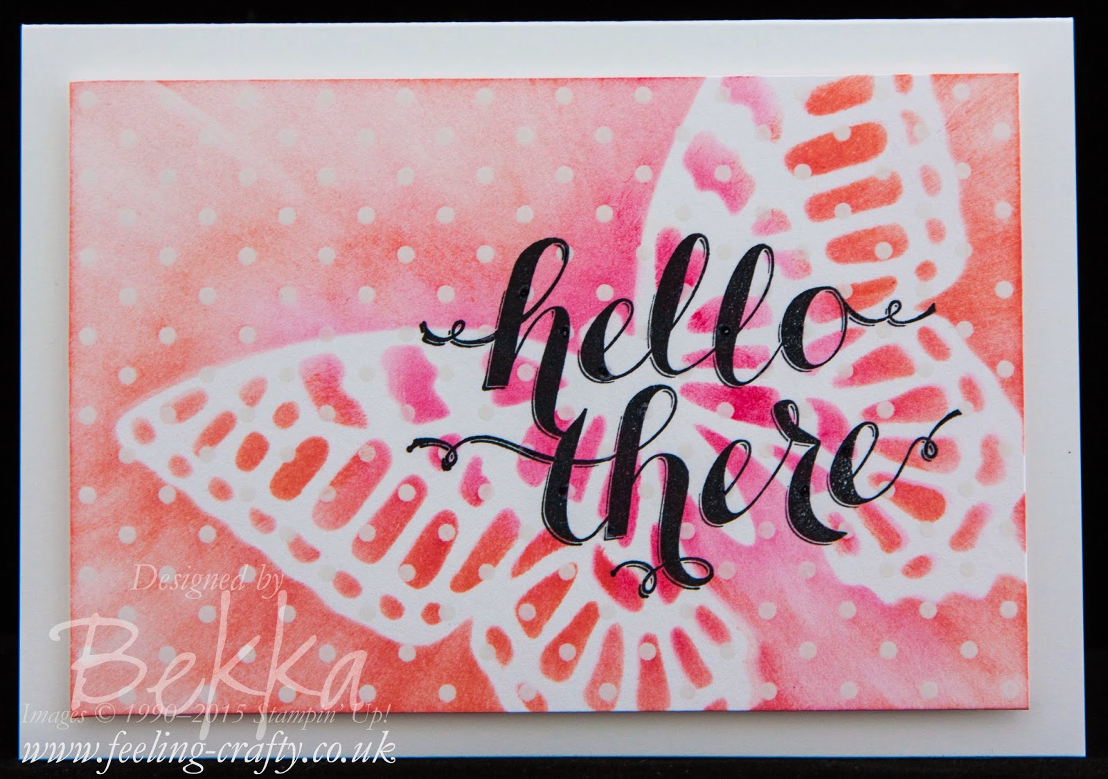 Butterfly Hello Card - Check Out this great blog for lots of ideas and shopping