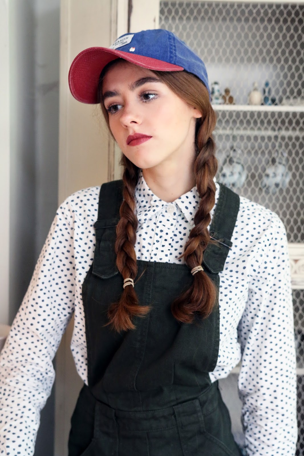 Alice in Wonderland,plaits,  Amelia, Mandeville, Jumpsuit, Mandeville Sisters, eyebrows, Blog, funny, fashion, comedy, jumpsuit, boiler suit, OOTD, Blogger, comment, witty, author, writing, Urban Outfitters, hat, cap, dungarees, dress, shirt, blouse.