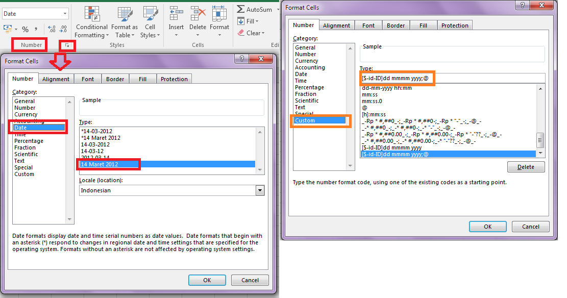 Num format. France datetime format codes.