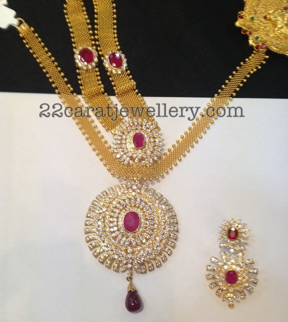 Naan Patti with CZ Pendant Jewellery Designs