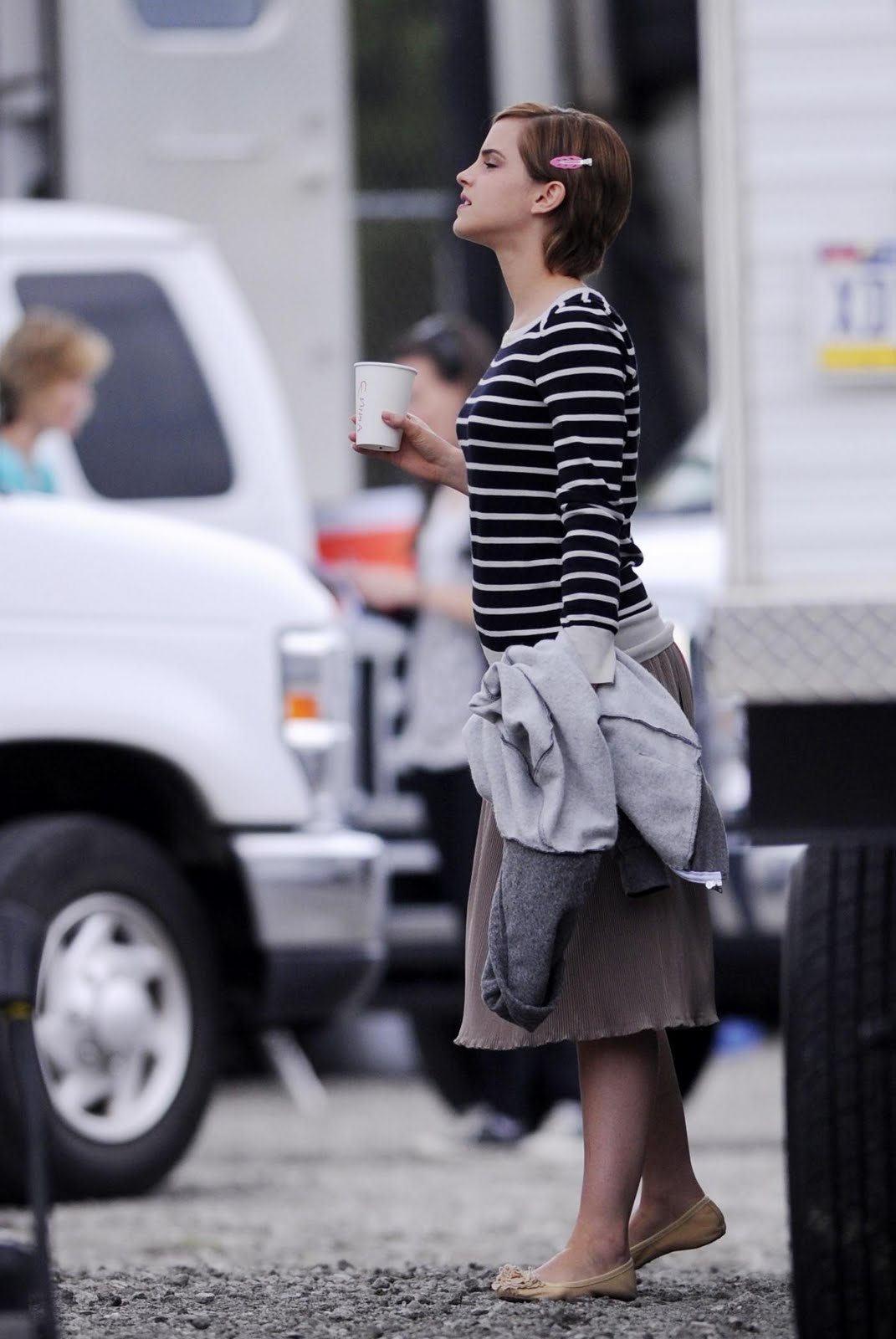 Emma Watson on the set of "Perks of Being a Wallflower" NEW PICTU...