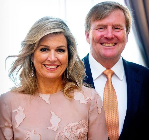 Queen Maxima wore Natan dress spring summer 2017 collection. King Willem-Alexander and Princess Beatrix