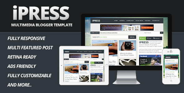 Download iPress v1.1 – Themeforest Multimedia Blogger Template