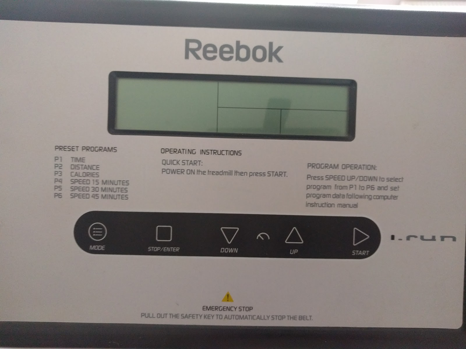 reebok i run treadmill re 14302 manual
