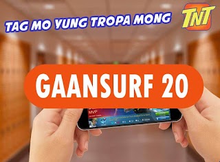 TNT Gaansurf 20 – 3 days Internet access with 200MB data + YouTube TNT Gaansurf 20 – 3 days Internet access with 200MB data + YouTube