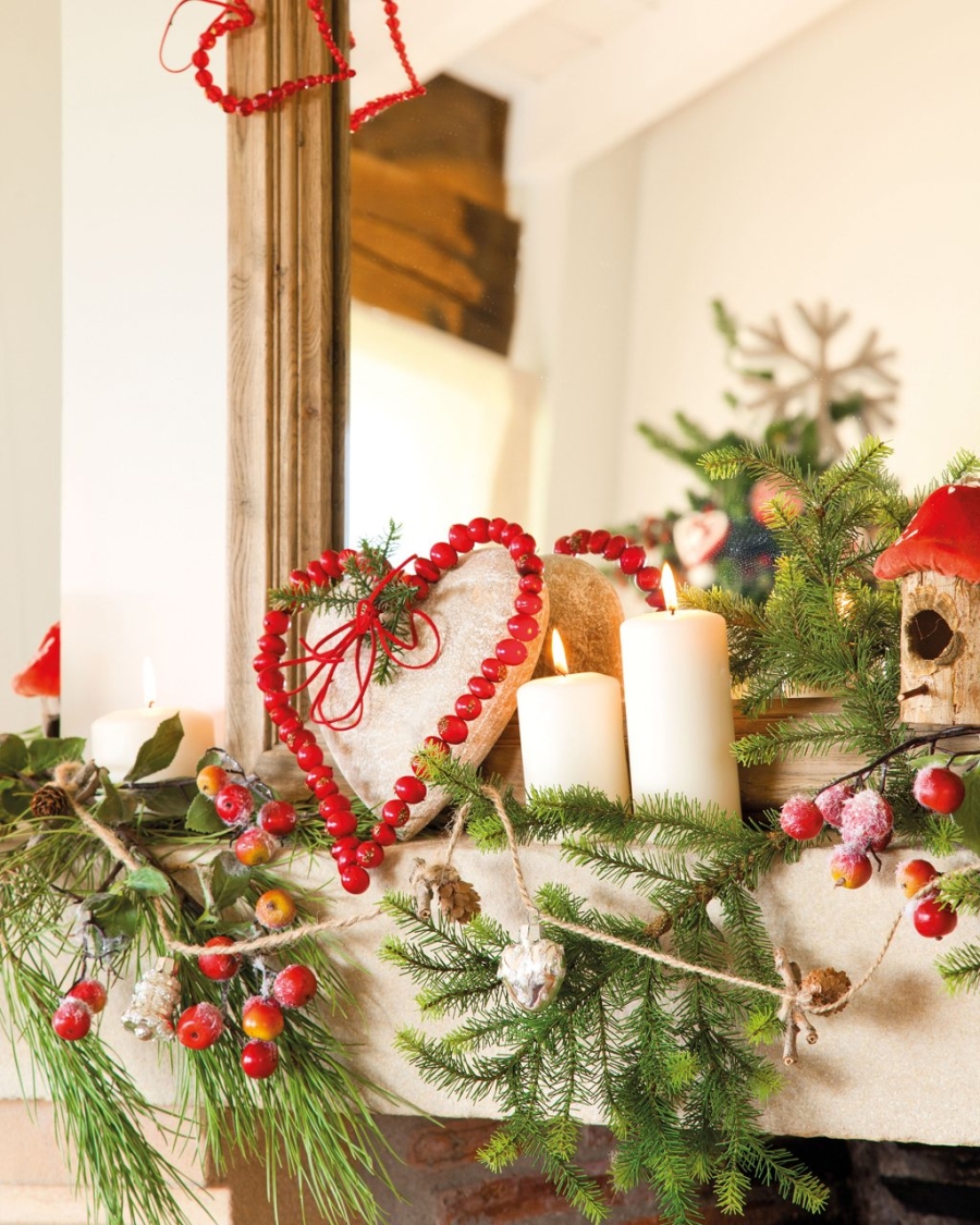 Domek w czerwonej, świątecznej aranżacji, wystrój wnętrz, wnętrza, urządzanie mieszkania, dom, home decor, dekoracje, aranżacje, Święta, Boże Narodzenie, Christmas, decorations