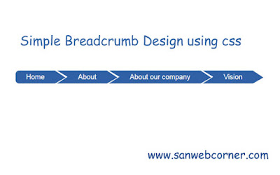 Simple Breadcrumb Design using css