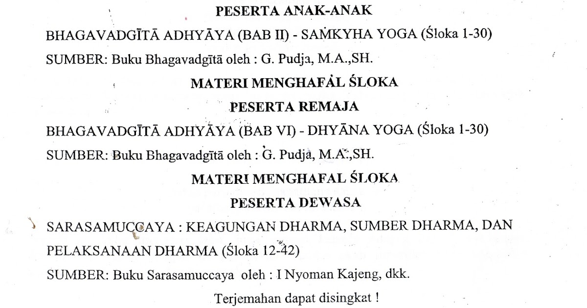 Contoh Teks Dharma Wacana Bahasa Bali Berbagai Teks Penting
