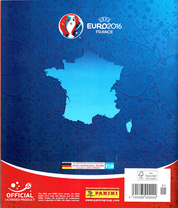 Coca Cola McDonalds PANINI Euro 16 France 2016 Komplettset Hardcover Album