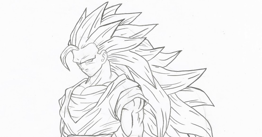 como desenhar o goku super sayajin 3