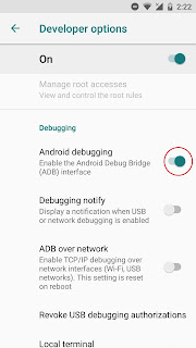 Developer Optins - Android Debugging