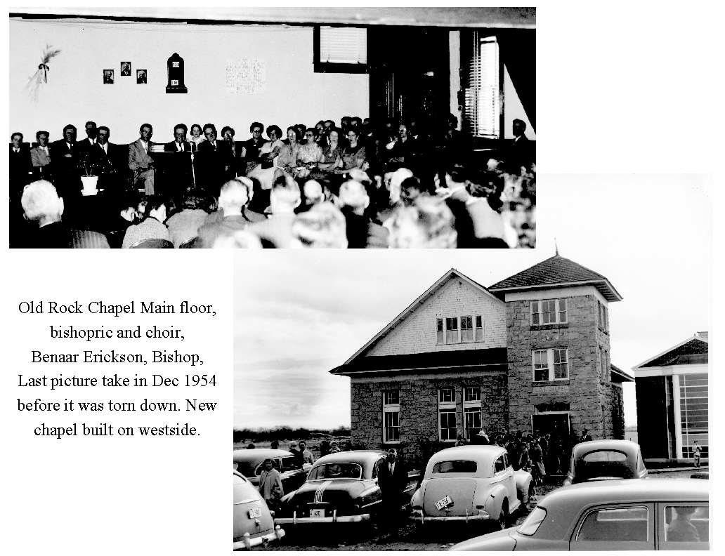 Archer Idaho Community Old Rock Archer Building and Outside 1954