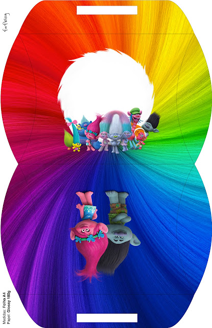 Trolls Free Printable Pillow Box. Trolls Free Printable Pillow Box.